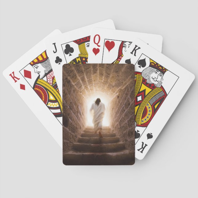The Ascension – Jesus Walking Into the Light Playing Cards (Back)