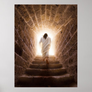 The Ascension – Jesus Walking Into the Light Poster