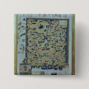 The Ascension of Mohammed 2 Inch Square Button