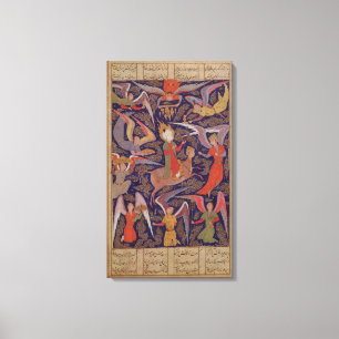 The Ascension of the Prophet Mohammed, Persian Canvas Print