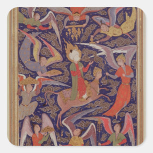 The Ascension of the Prophet Mohammed, Persian Square Sticker