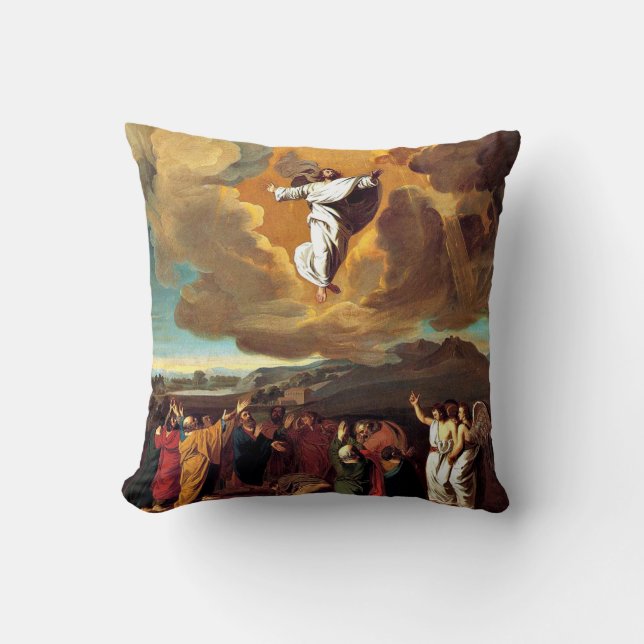 The Ascension - Painting by John Singleton Copley Throw Pillow (Front)