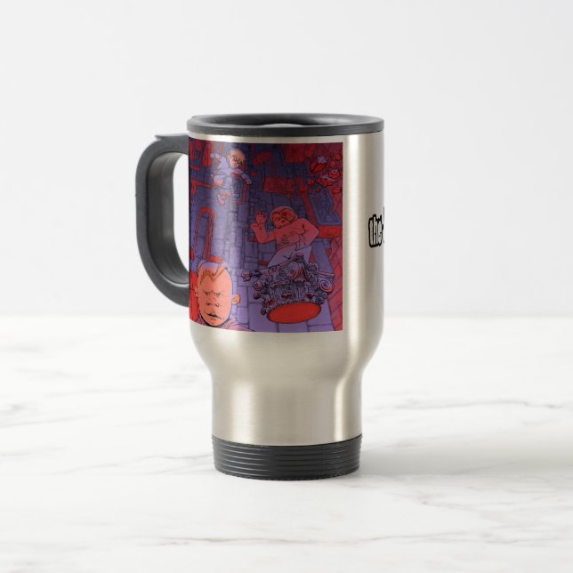 The Assemblers travel mug (Front Left)