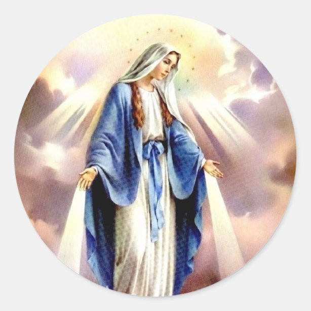 Virgin Mary Stickers | Zazzle CA