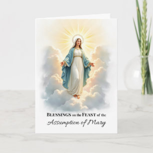 The Assumption of Mary God's Peace and Blessings Card
