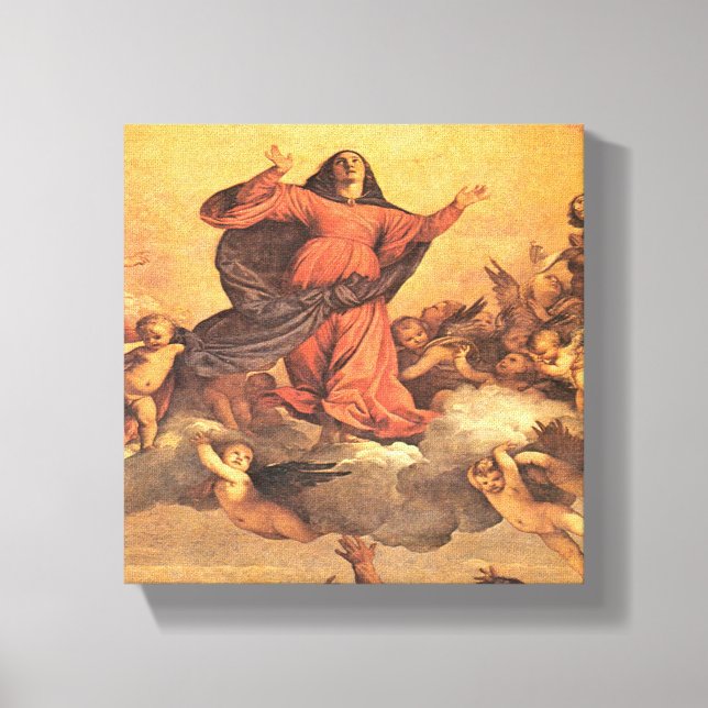 The Assumption of Mary into Heaven Canvas Print (Front)
