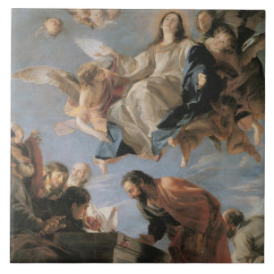 The Assumption of the Virgin, 1673 (oil on canvas) Tile
