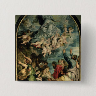 The Assumption of the Virgin Altarpiece, 1611/14 2 Inch Square Button