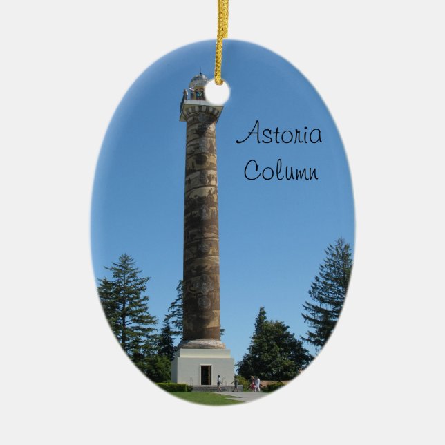The Astoria Column Ceramic Ornament (Front)
