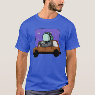 The astronaut was driving a car gift family T-Shirt
