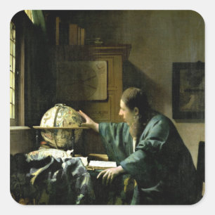 The Astronomer, 1668 Square Sticker
