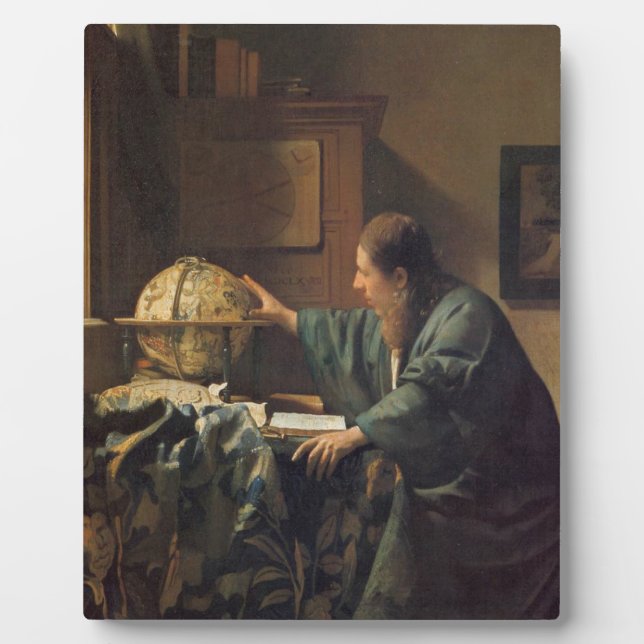 The Astronomer by Johannes Vermeer Plaque (Front)