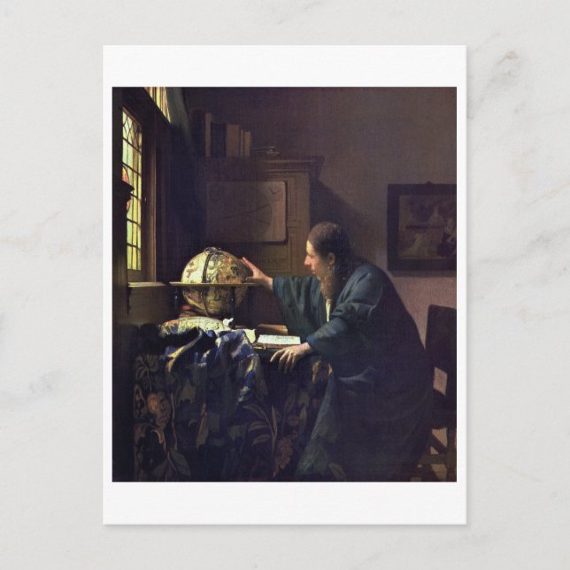 The Astronomer by Johannes Vermeer Postcard (Front)