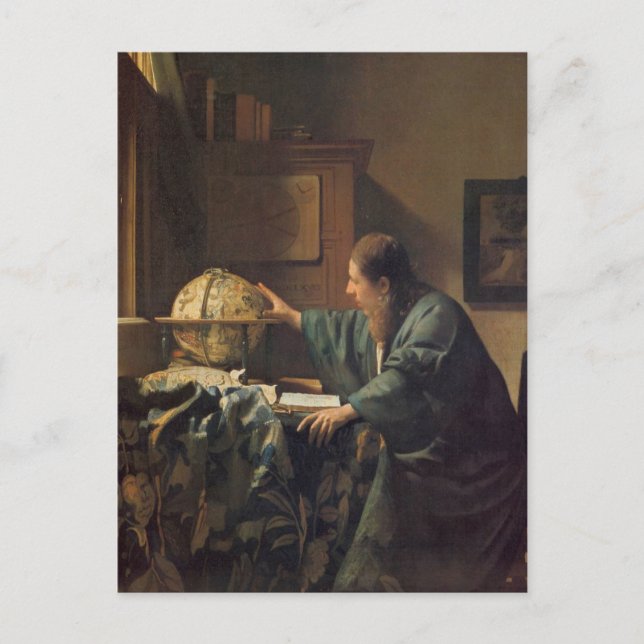 The Astronomer by Johannes Vermeer Postcard (Front)
