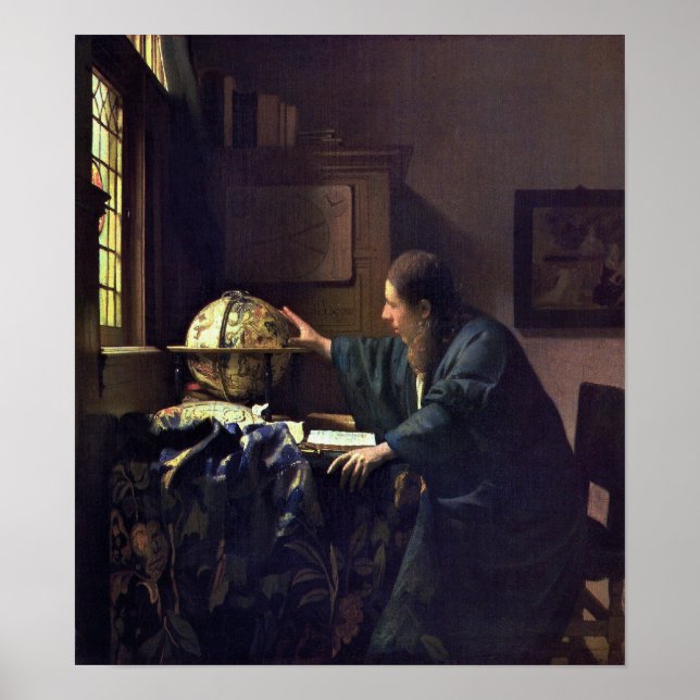 The Astronomer by Johannes Vermeer Poster (Front)