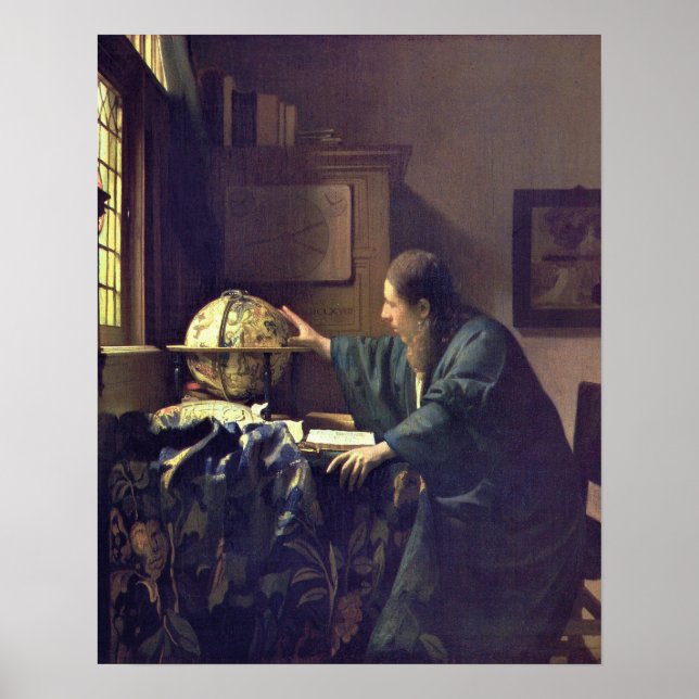The Astronomer by Vermeer - Poster (Front)