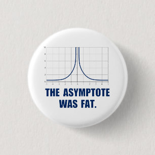 The Asymptote was Fat 1 Inch Round Button