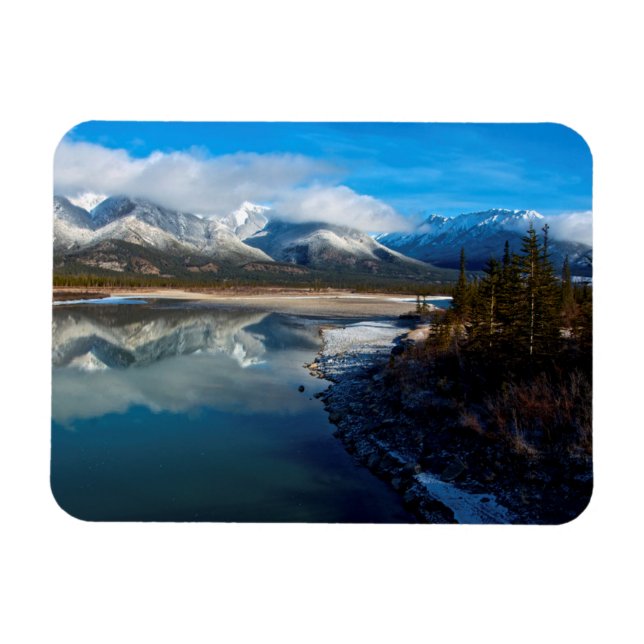 The Athabasca River in Jasper National Park Magnet (Horizontal)