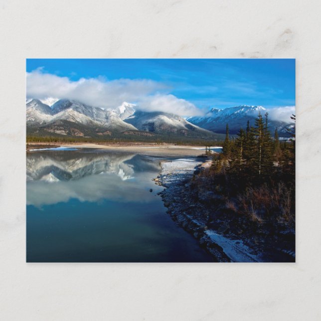 The Athabasca River in Jasper National Park Postcard (Front)
