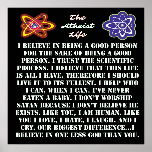 The Atheist Life Poster (Front)
