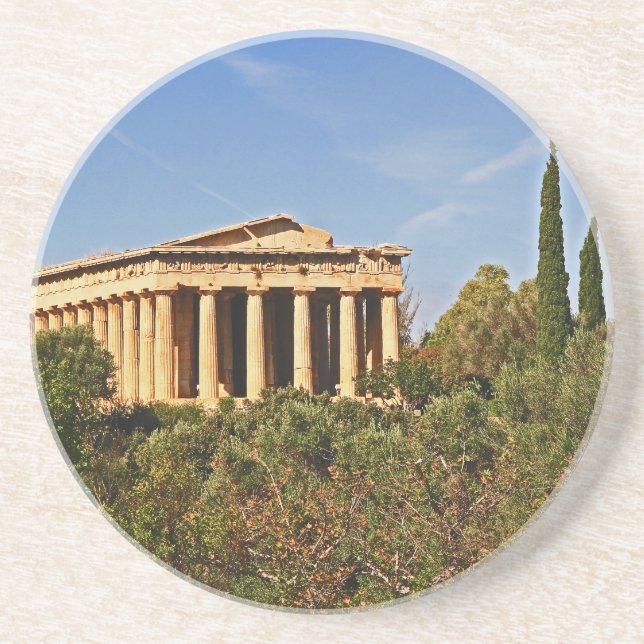The Athenian Agora, Athens, Greece Rnd Coaster (Front)