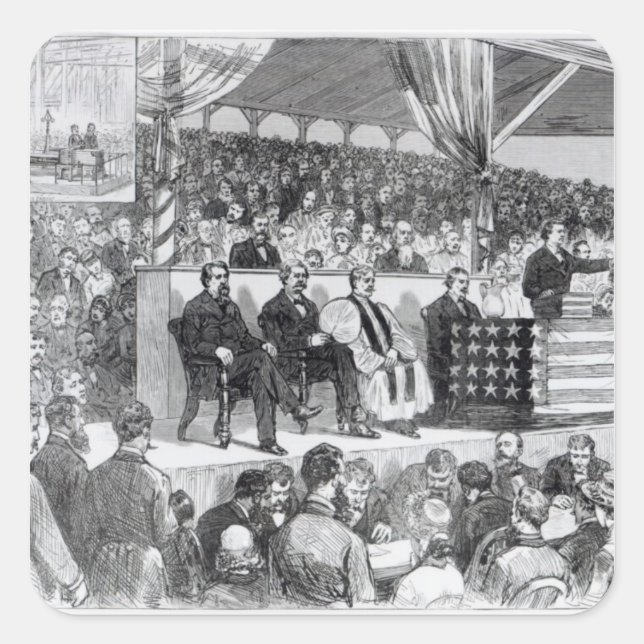 The Atlanta International Cotton Exposition Square Sticker (Front)