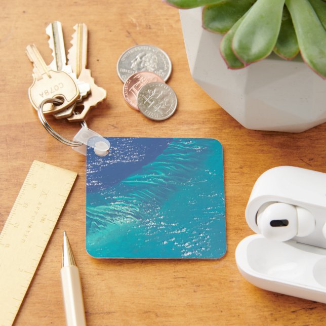 The Atlantic Ocean Off The Coast Of The Bahamas Keychain (Desk)