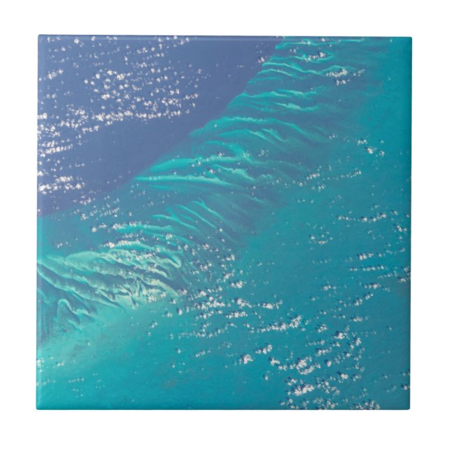 The Atlantic Ocean Off The Coast Of The Bahamas Tile (Front)