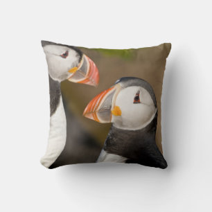 The Atlantic Puffin Throw Pillow
