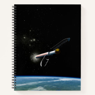 The Atlas V541 Launch Vehicle In Orbit. Notebook