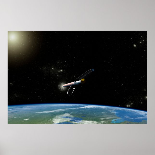 The Atlas V541 Launch Vehicle In Orbit. Poster (Front)