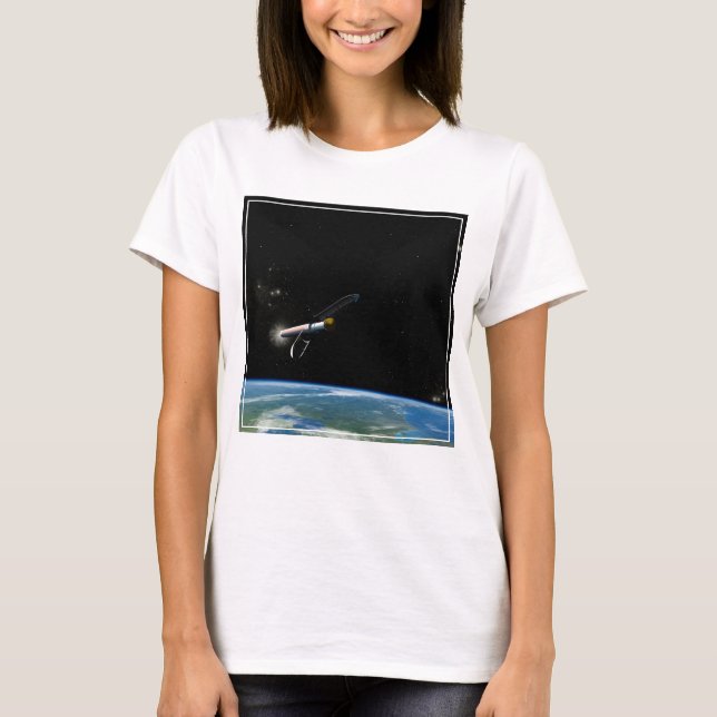 The Atlas V541 Launch Vehicle In Orbit. T-Shirt (Front)
