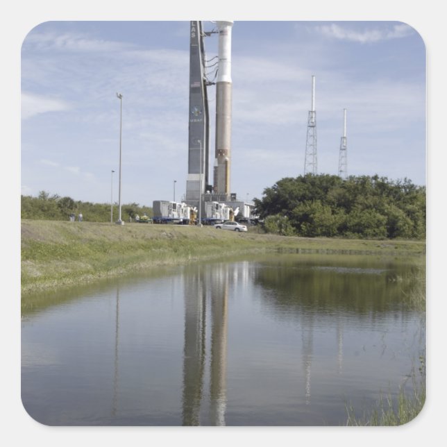 The Atlas V/Centaur arrives on the launch compl Square Sticker (Front)