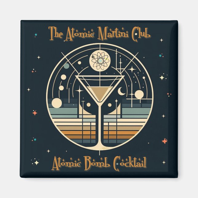 The Atomic Martini Club Atomic Bomb Cocktail Magnet (Front)