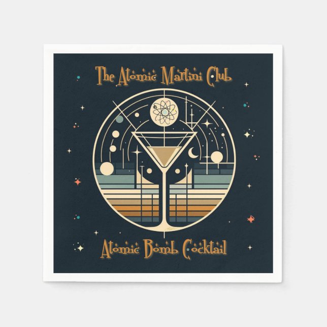 The Atomic Martini Club Atomic Bomb Cocktail Napkin (Front)