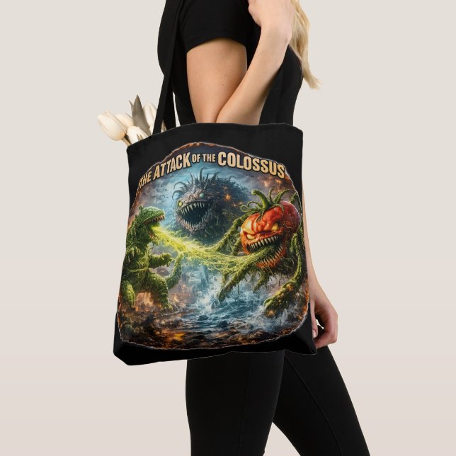 The attack of the Colossus mutant veggie medium sh Tote Bag (Close Up)