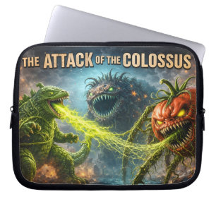 The attack of the Colossus sci-fi Caillou monster Laptop Sleeve