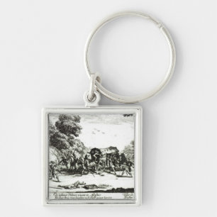 The Attack on the Stagecoach Keychain
