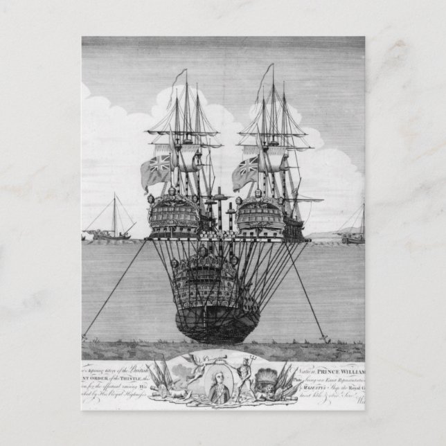 The Attempt made to Salvage the HMS Royal Postcard (Front)