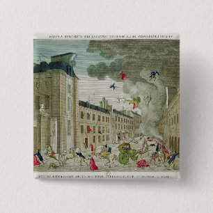 The Attempted Assassination of Napoleon Bonaparte 2 Inch Square Button