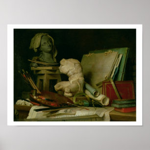 The Attributes of the Arts, 1769 (oil on canvas) Poster