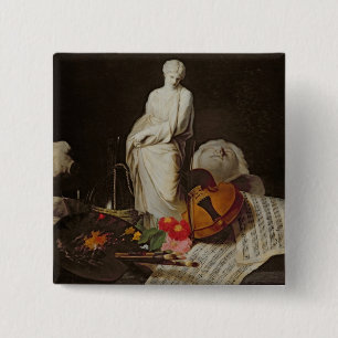The Attributes of the Arts 2 Inch Square Button