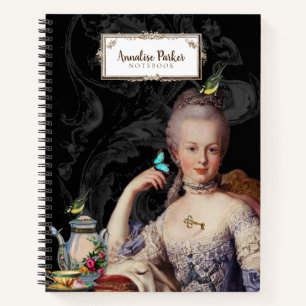 Thé au Petit Trianon French noir Personalized   N Notebook
