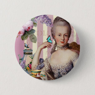 Thé au Petit Trianon – rose 2 Inch Round Button