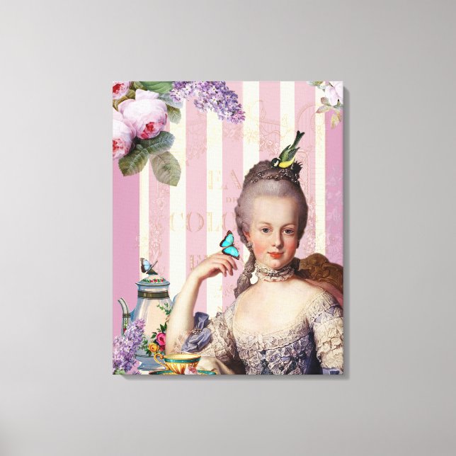 Thé au Petit Trianon – rose Canvas Print (Front)