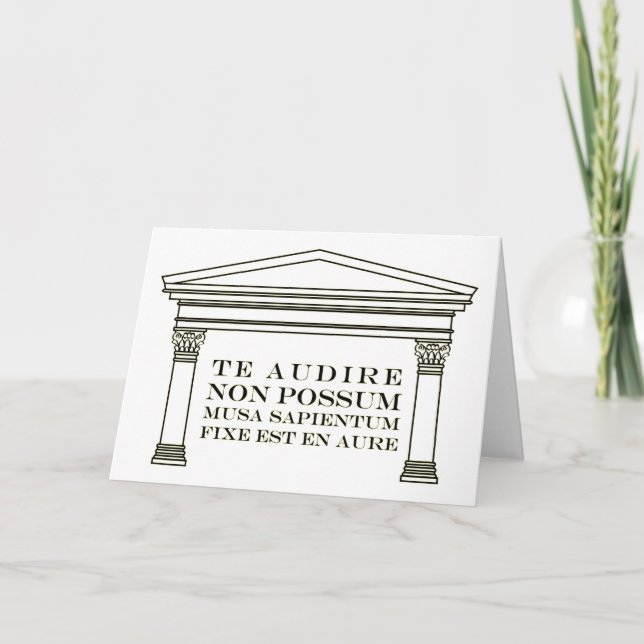 "The audire non possum" Toute l'occasion Carte bla (Devant)