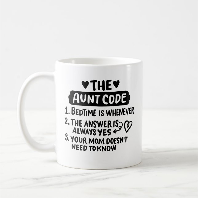 "The Aunt Code" Coffee Mug (Left)