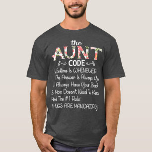 The Aunt Code funny aunt lover auntie T-Shirt