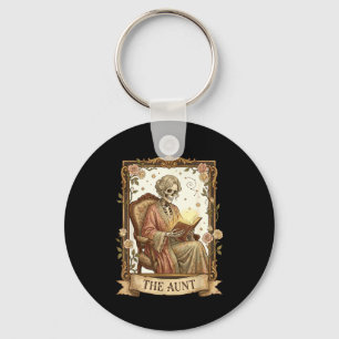 The Aunt Tarot Card Women Skeleton Aunty Book Love Keychain