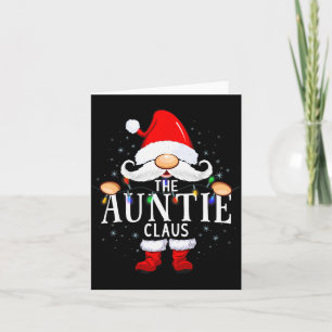 The Auntie Claus Christmas Matching Pajama Card